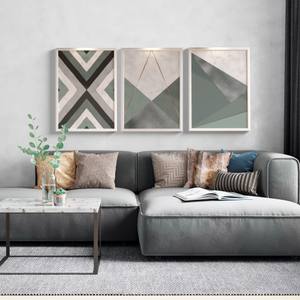Kit Quadros Decorativos Geométrico Verde | Wallze
