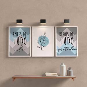 kit Quadros Gratidão para sala ou quarto