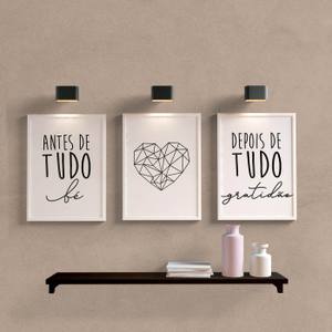 Kit Quadros Decorativos Gratidão