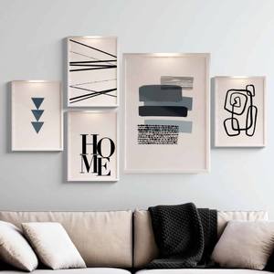 Kit Quadros Decorativos Home Azul - detalhe da moldura e acabamento