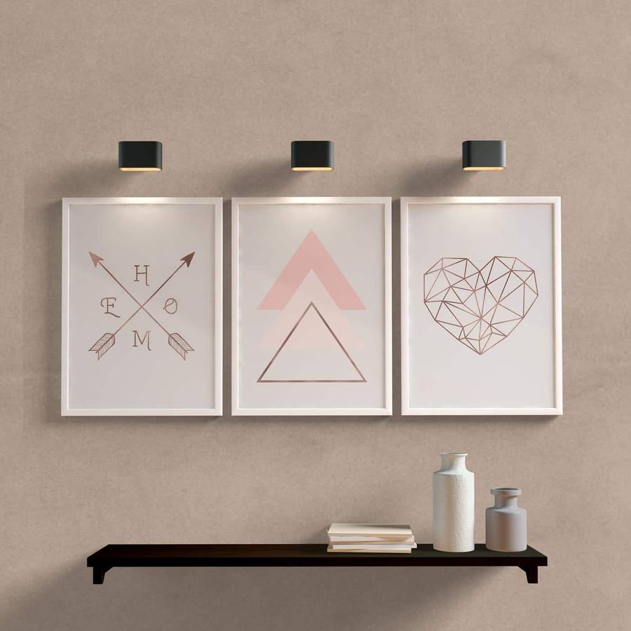 Kit Quadros Home Rose para sala