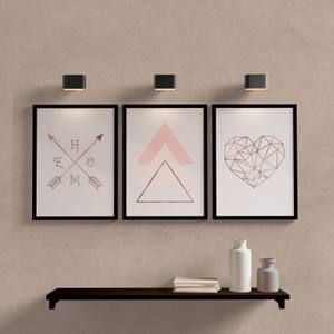 Kit Quadros Decorativos Home rose - detalhe da moldura e acabamento