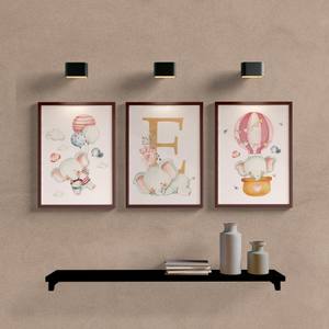 Kit Quadros Decorativos Infantil Elefante Aquarela - imagem 5