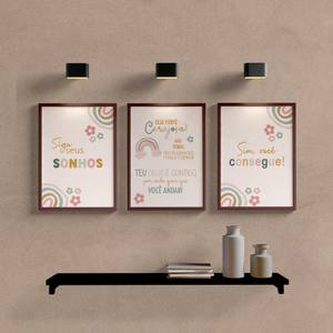 Kit Quadros Decorativos Infantil Siga Seus Sonhos - imagem 5