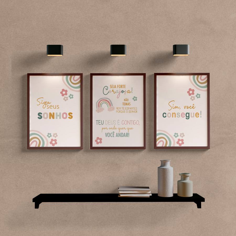 Kit Quadros Decorativos Infantil Siga Seus Sonhos - imagem 5