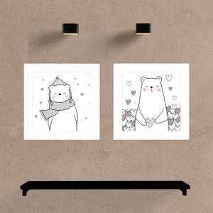 Kit Quadros Decorativos Infantil Urso - quadro decorativo em ambiente decorado