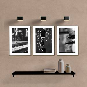 Kit Quadros Decorativos Instrumentos Musicais - quadro decorativo em ambiente decorado