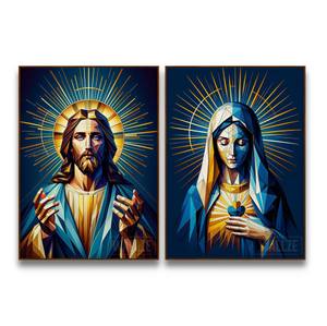 Kit Quadros Decorativos Jesus e Maria - O Sagrado e o Divino - imagem 5
