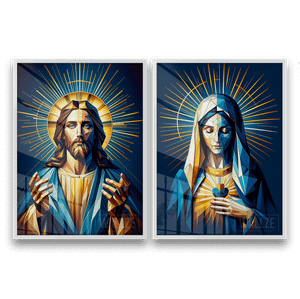 Kit Quadros Decorativos Jesus e Maria - O Sagrado e o Divino - imagem 6