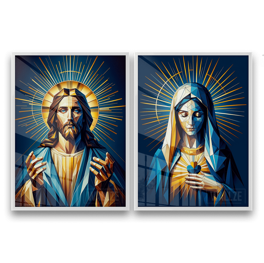 Kit Quadros Decorativos Jesus e Maria - O Sagrado e o Divino - imagem 6