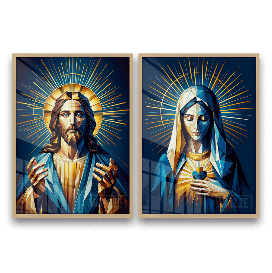 Kit Quadros Decorativos Jesus e Maria - O Sagrado e o Divino - imagem 8