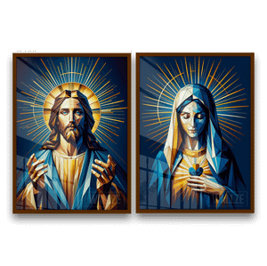 Kit Quadros Decorativos Jesus e Maria - O Sagrado e o Divino - imagem 9