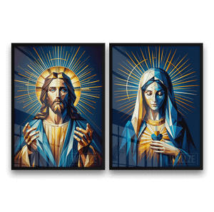 Kit Quadros Decorativos Jesus e Maria - O Sagrado e o Divino - imagem 7