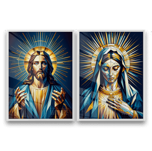 Kit Quadros Decorativos Jesus e Maria - Sagrada Harmonia - imagem 6