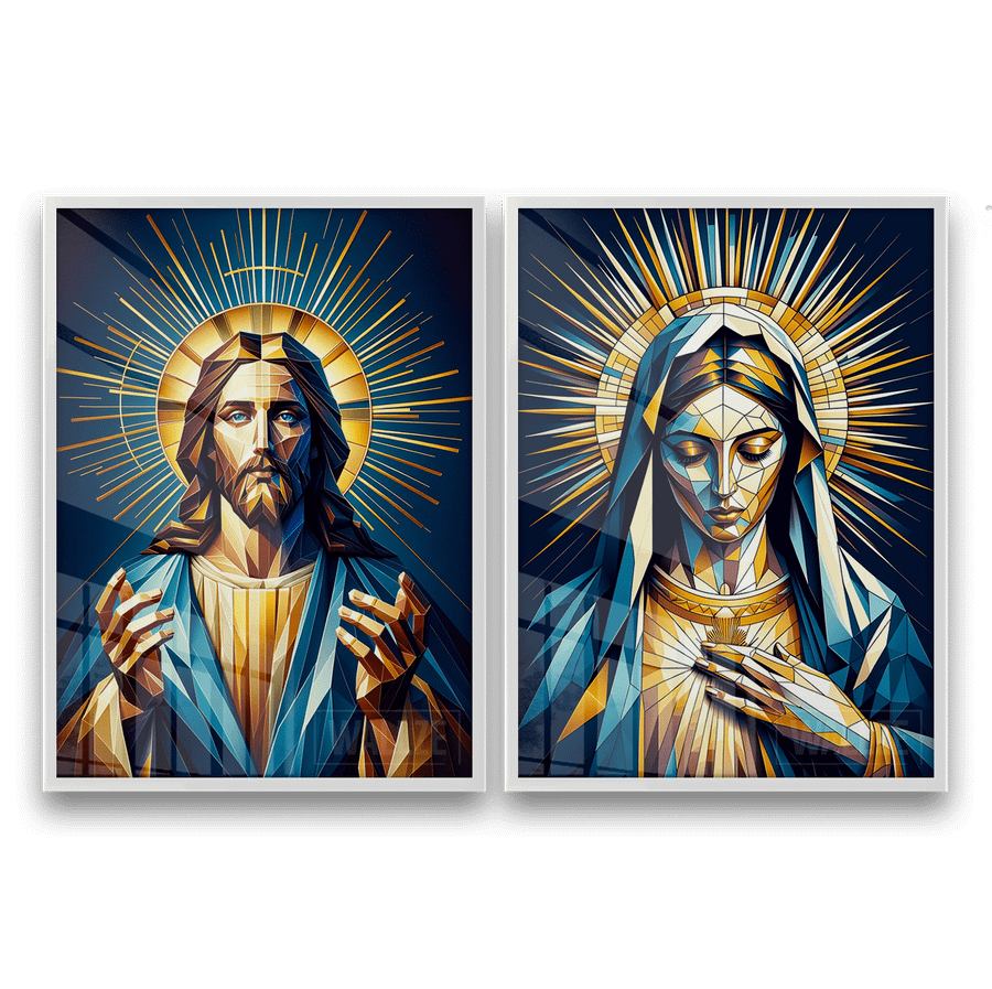 Kit Quadros Decorativos Jesus e Maria - Sagrada Harmonia - imagem 6