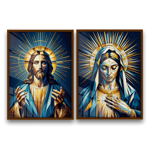 Kit Quadros Decorativos Jesus e Maria - Sagrada Harmonia - imagem 9