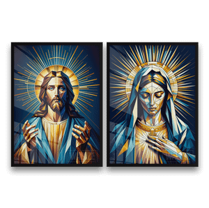 Kit Quadros Decorativos Jesus e Maria - Sagrada Harmonia - imagem 7