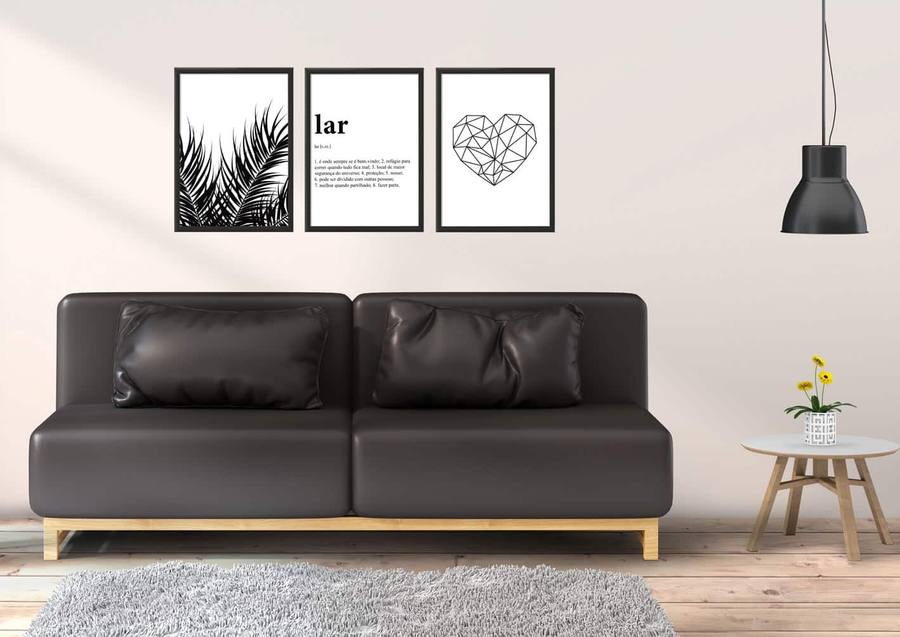 Kit Quadros Decorativos Lar - vista aproximada da impressão