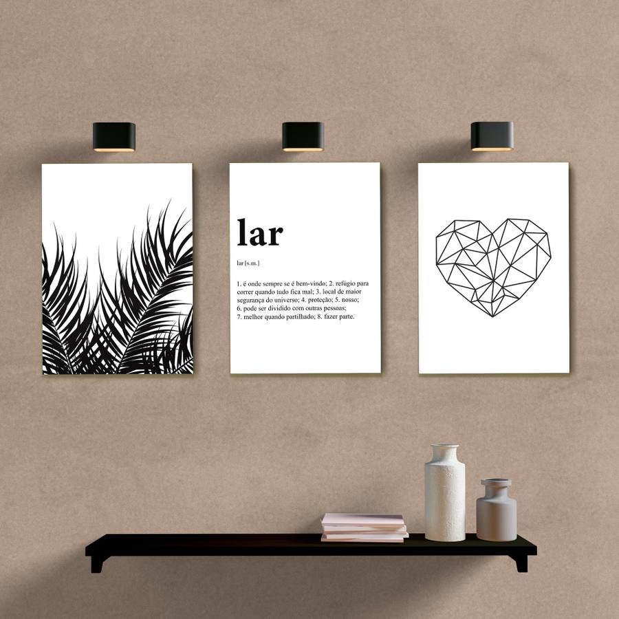 Kit Quadros Decorativos Lar - quadro decorativo em ambiente decorado