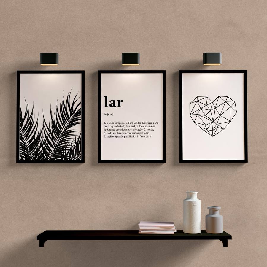 Kit Quadros Decorativos Sala Quarto lar