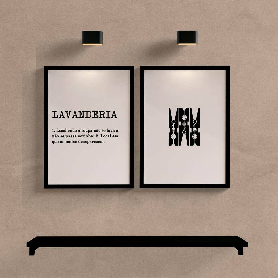 Kit quadros lavanderia