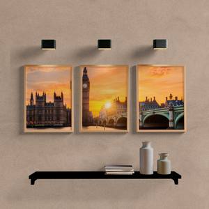 Kit Quadros Decorativos Londres Sunset - quadro decorativo em ambiente decorado