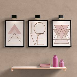 Kit Quadros Decorativos Love Rose - detalhe da moldura e acabamento