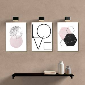 Kit Quadros Decorativos Love - quadro decorativo em ambiente decorado