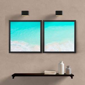 Kit Quadros Decorativos Mar II - detalhe da moldura e acabamento