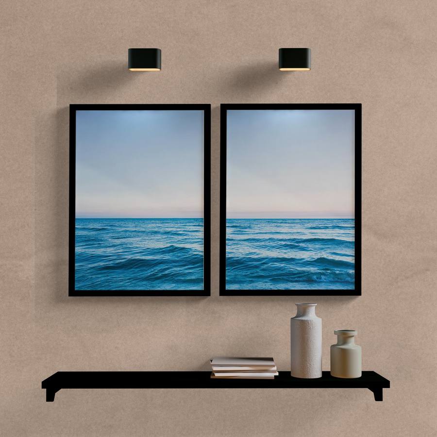 Kit Quadros Decorativos Mar IV - quadro decorativo em ambiente decorado