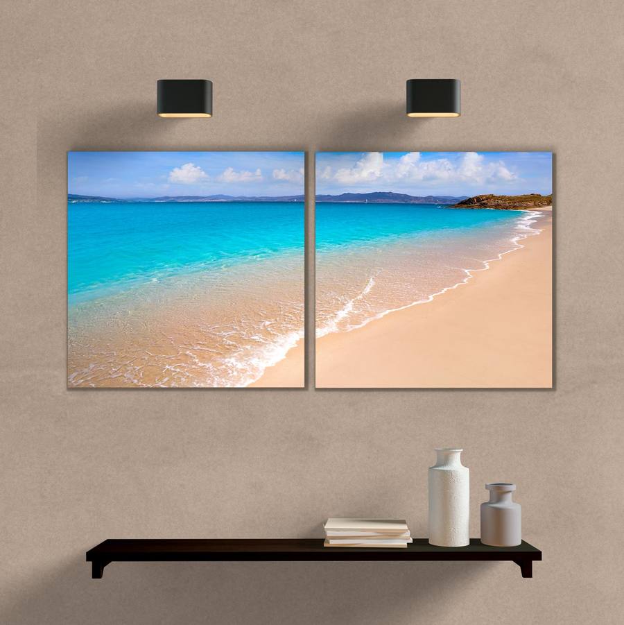 Kit Quadros Decorativos Mar IV - quadro decorativo em ambiente decorado