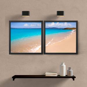 Kit Quadros Decorativos Mar IV - detalhe da moldura e acabamento
