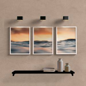 Kit Quadros Decorativos Mar Sunset - detalhe da moldura e acabamento