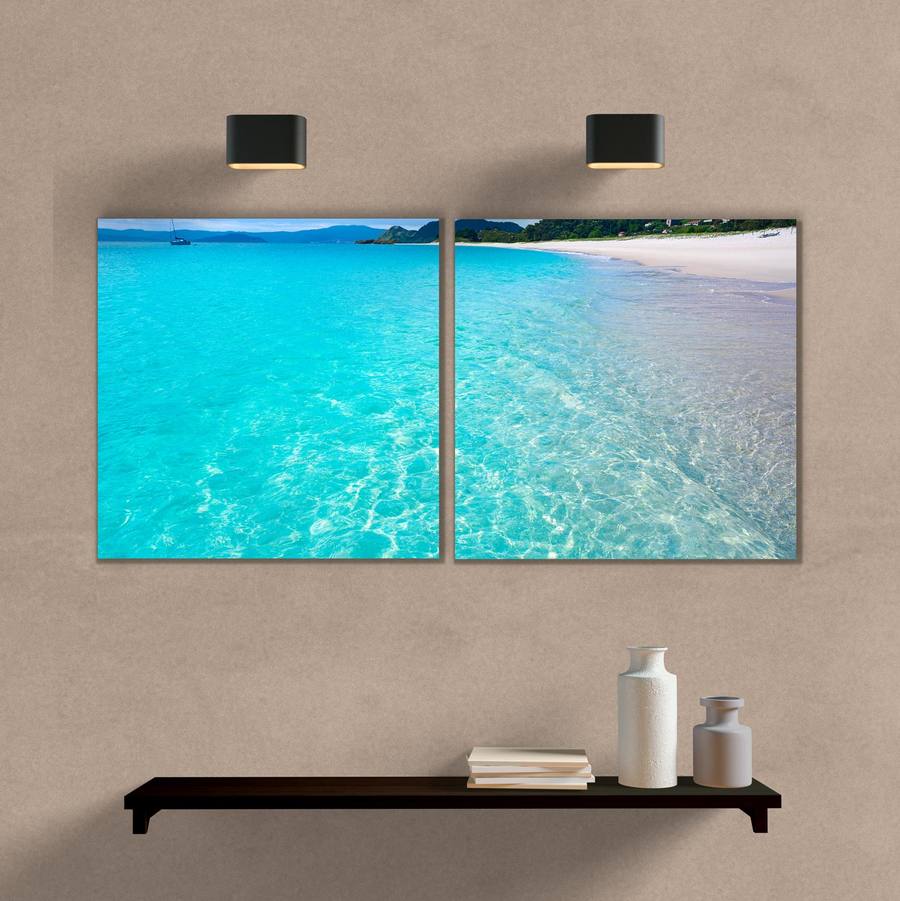 Kit Quadros Decorativos Mar V - quadro decorativo em ambiente decorado