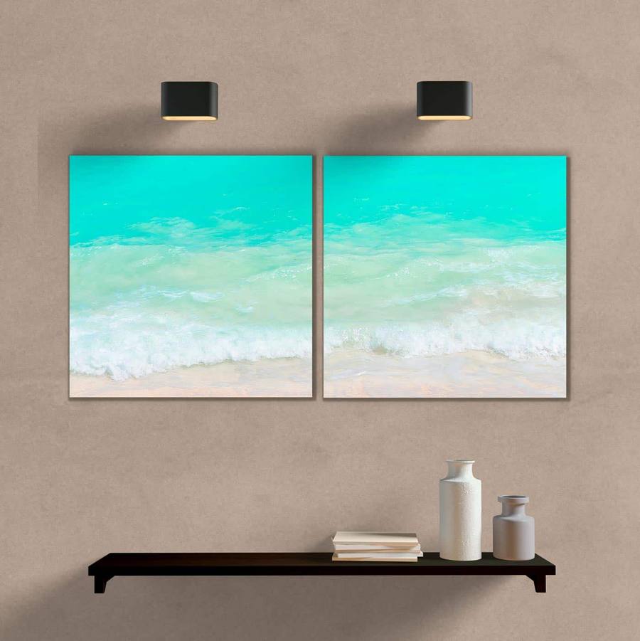 Kit Quadros Decorativos Mar VI - quadro decorativo em ambiente decorado
