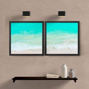 Kit Quadros Decorativos Mar VI - detalhe da moldura e acabamento