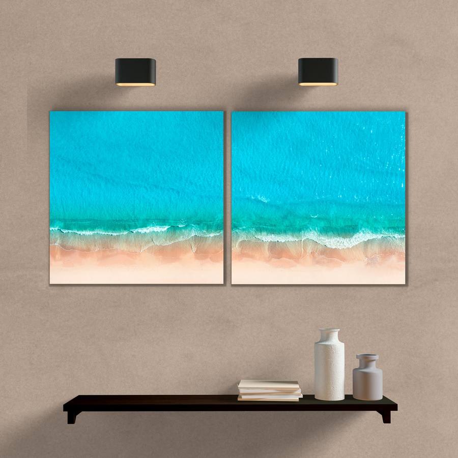Kit Quadros Decorativos Mar VII - quadro decorativo em ambiente decorado