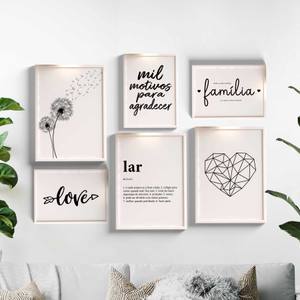 Kit Quadros Decorativos Mil Motivos com Dente de Leão - detalhe da moldura e acabamento