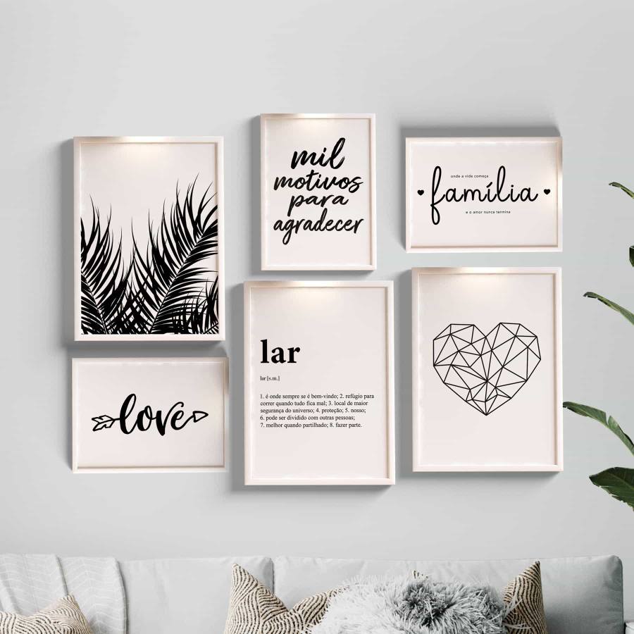 kit quadros decorativos mil motivos
