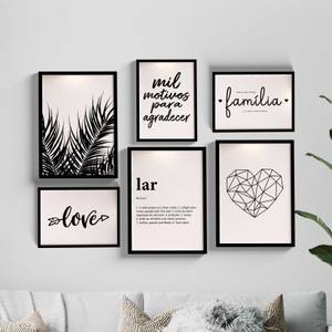 Kit Quadros Decorativos Mil Motivos - detalhe da moldura e acabamento