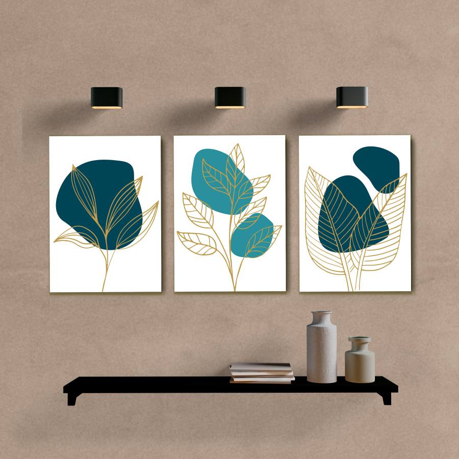 Kit Quadros Decorativos Minimal Folhas - imagem 6