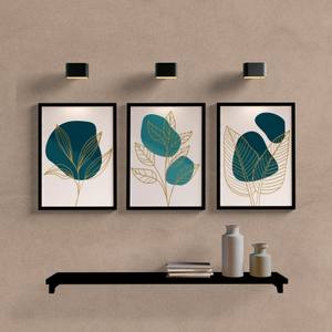 Kit Quadros Decorativos Minimal Folhas - quadro decorativo em ambiente decorado