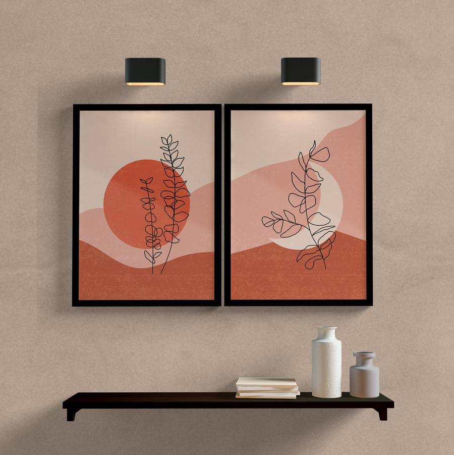 kit quadros decorativos para sala minimalista
