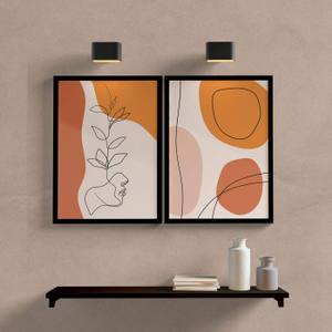 Kit Quadros Decorativos Minimal neutro - detalhe da moldura e acabamento
