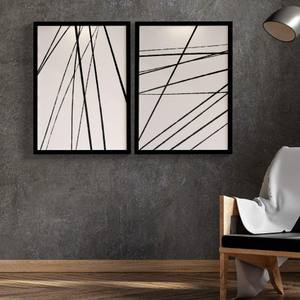 Kit Quadros Decorativos Minimalista Linhas | Wallze