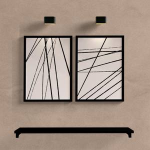 Kit Quadros Decorativos Minimalista Linhas - quadro decorativo em ambiente decorado