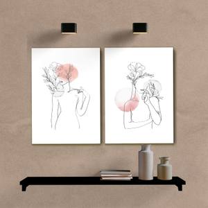 Kit Quadros Decorativos Minimalista Mulher - vista aproximada da impressão