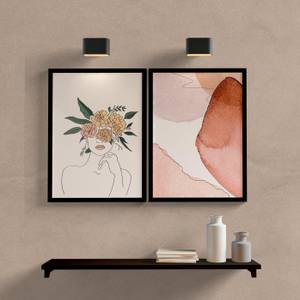 Kit Quadros Decorativos Minimalista Mulher - detalhe da moldura e acabamento