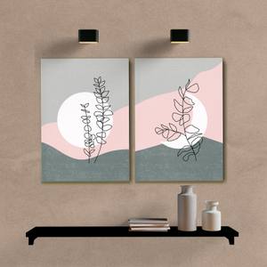 Kit Quadros Decorativos Minimalista Sol e Lua - vista aproximada da impressão