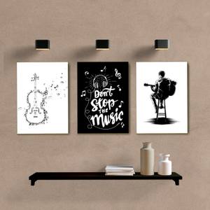 Kit Quadros Decorativos Música - quadro decorativo em ambiente decorado